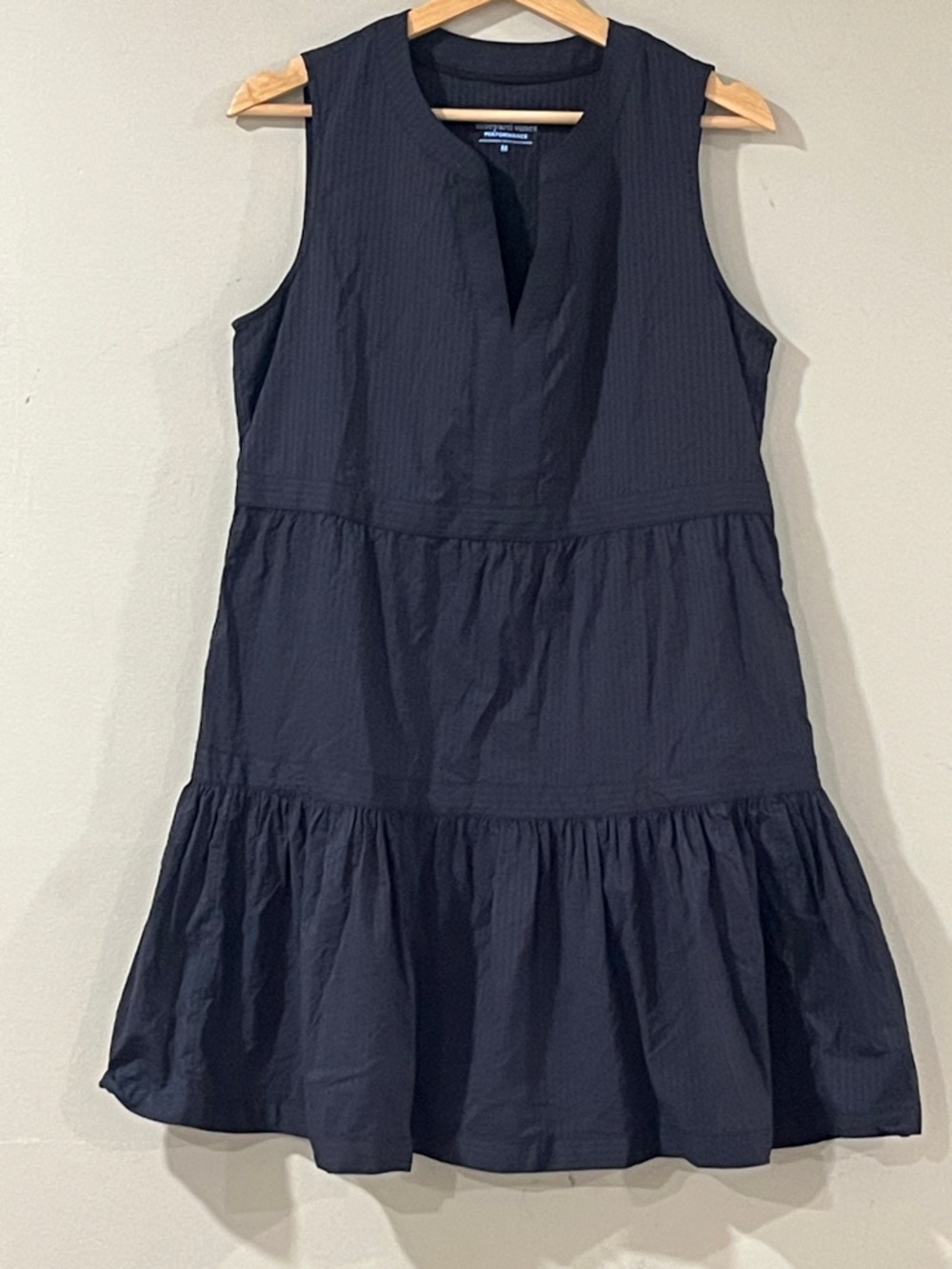 Vineyard Vines Navy Sleeveless Tiered Mini Dress